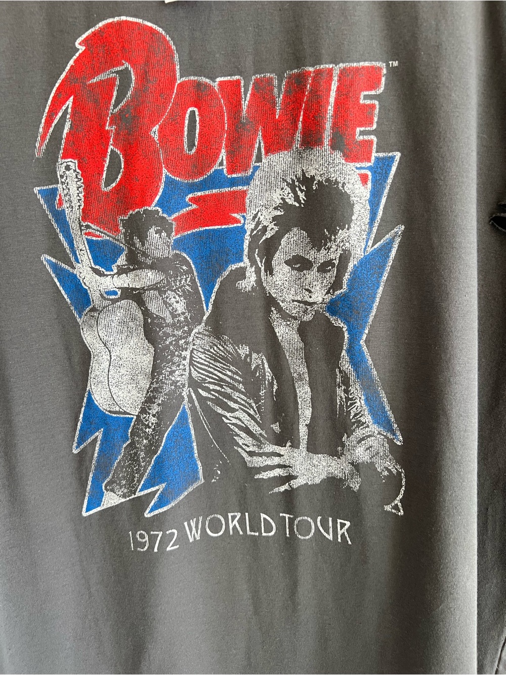 NWT Nasty Gal David Bowie 1972 distressed t shirt dress Size UK 12 US 8 - Picture 4 of 9